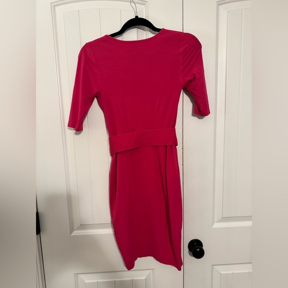 Marc Cain Pink Bodycon Belt Detail Dress - Picture 5 of 5